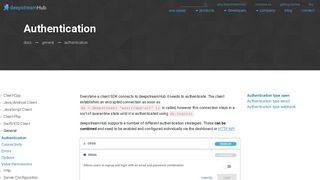 Authentication - deepstreamHub
