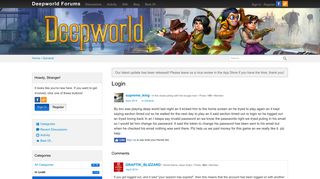 Login — Deepworld Forums