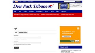 Log in | Deer Park Tribune