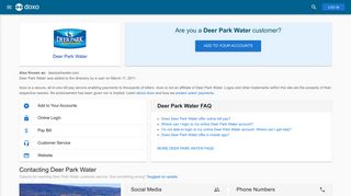 Deer Park Water: Login, Bill Pay, Customer Service and Care Sign-In