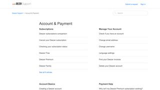 Account & Payment – Deezer Support