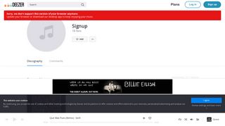 Signup - Listen on Deezer | Music Streaming