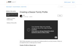 Creating a Deezer Family Profile – Deezer Support