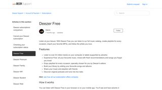 Deezer Free – Deezer Support