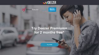 Try Deezer Premium+ for 2 months free