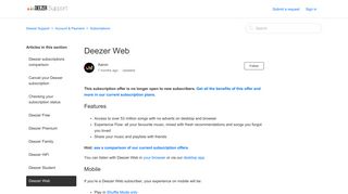 Deezer Web – Deezer Support