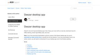 Deezer desktop app – Deezer Support