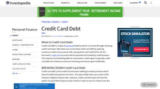 Credit Card Debt - Investopedia