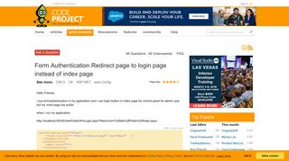 [Solved] Form Authentication Redirect page to login page instead ...