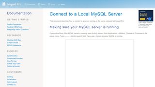 Connect to a Local MySQL Server - Sequel Pro