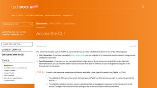 Access the CLI - Palo Alto Networks