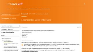 Launch the Web Interface - Palo Alto Networks