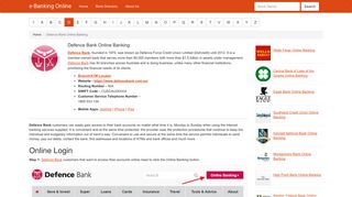 Defence Bank Online Banking | Bank Online
