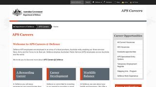 Home : APS Careers : Department of Defence