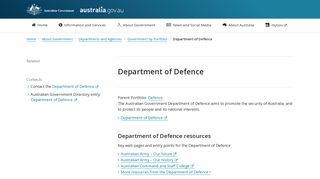 Department of Defence | australia.gov.au
