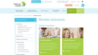 Member exclusives - Defence Health
