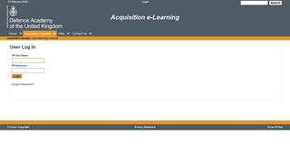 User Log In - DA-CMT Acquisition e-Learning