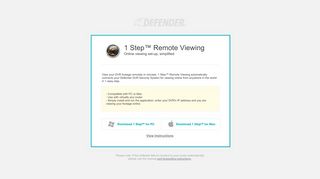 DEFENDER® - 1Step™ Remote Viewing