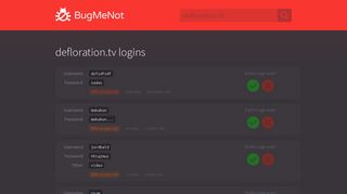defloration.tv passwords - BugMeNot