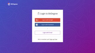 Login to BitDegree - First Blockchain Based Online Education Platform