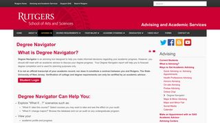 Degree Navigator - SAS Academic Services - Rutgers University