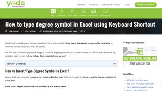 How To Type Degree Symbol In Excel in Windows & MAC with Shortcuts