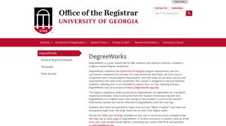DegreeWorks | General Information | Office of the Registrar