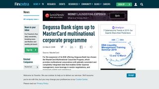 Degussa Bank signs up to MasterCard multinational corporate ...