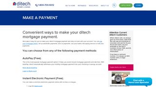 Mortgage Payment Options | ditech