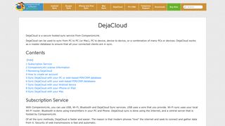 DejaCloud - CompanionLink Support