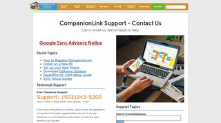 Contact Technical Support | CompanionLink Software