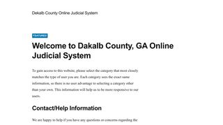 Dekalb County Online Judicial System