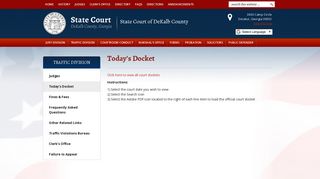 Today's Docket - DeKalb County State Court