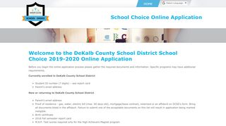 DeKalb County School District School Choice: