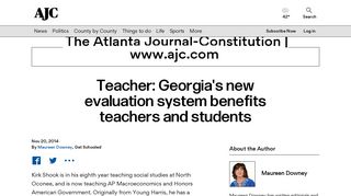 Teacher: Georgia's new evaluation system benefits teachers and ...