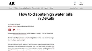 Want to dispute a high DeKalb County water bill? Here's how - AJC.com
