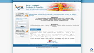 Sistema de Certificaciones e Informes Digitales del Registro Nacional