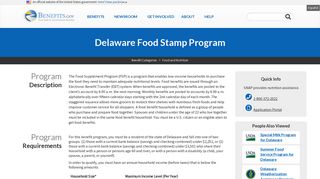 Delaware Food Stamp Program | Benefits.gov