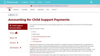 DCSE Services: Accounting of Child Support Payments - Delaware ...