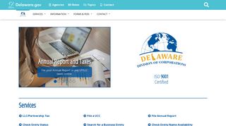 Division of Corporations - State of Delaware - - Delaware.gov
