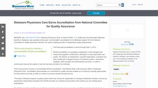 Delaware Physicians Care Earns Accreditation from National ...