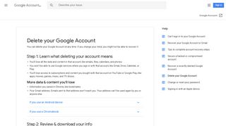 Delete your Google Account - Google Account Help - Google Support