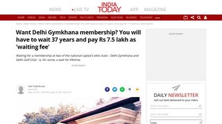 Want Delhi Gymkhana membership? You will have to wait 37 years ...