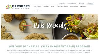 V.I.B. Rewards Page - Garbanzo