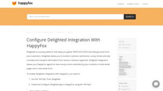 Configure Delighted Integration With HappyFox - HappyFox Support