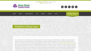Delightful dating login - Henry Street Garden Centre