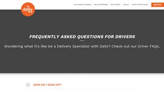 Driver FAQ - Deliv