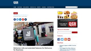 Deliveroo rolls out extended features for Deliveroo for Business ...