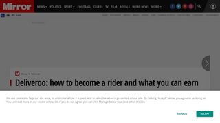 Deliveroo: how to become a rider and what you can earn - Mirror Online