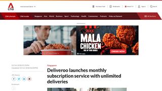Deliveroo launches monthly subscription service with unlimited ...